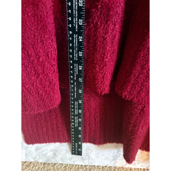 Show Me Your Mumu Hug Me Sweater Majestic Maroon Women's V-Neck Oversized Knit M - Picture 5 of 8